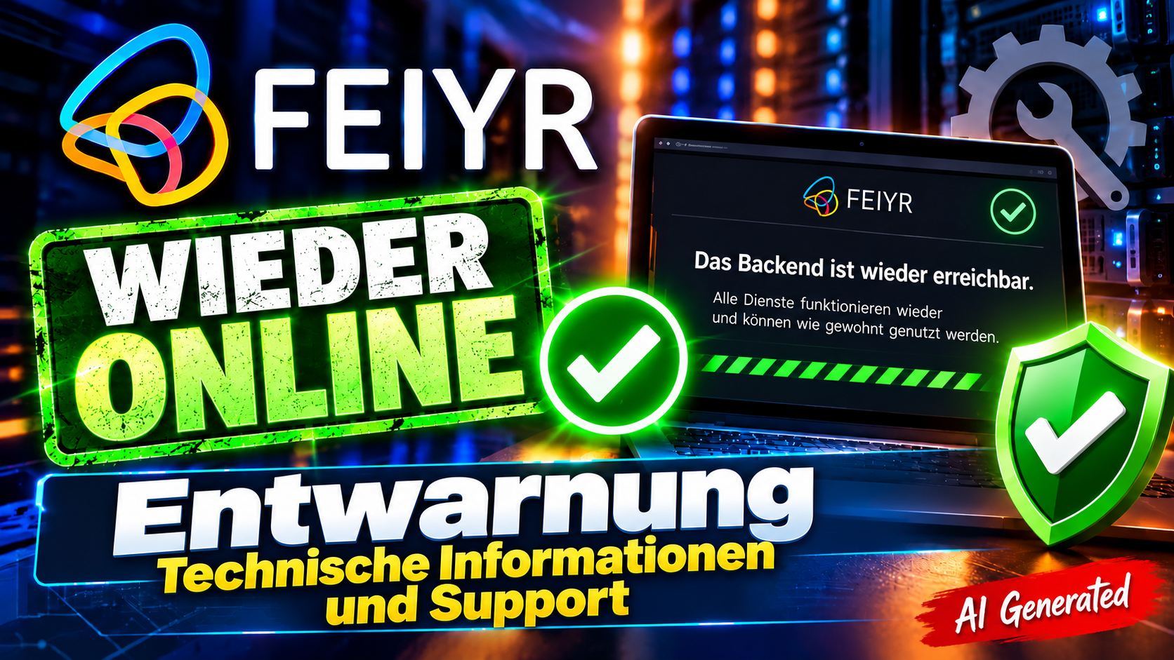 Entwarnung bei FEIYR: Vertriebsbackend wieder erreichbar ✅